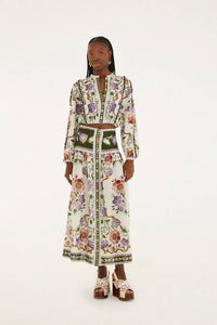 Farm Rio - Rococo Flowers Midi Skirt