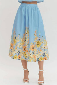 Entro - Flower Garden Midi Skirt