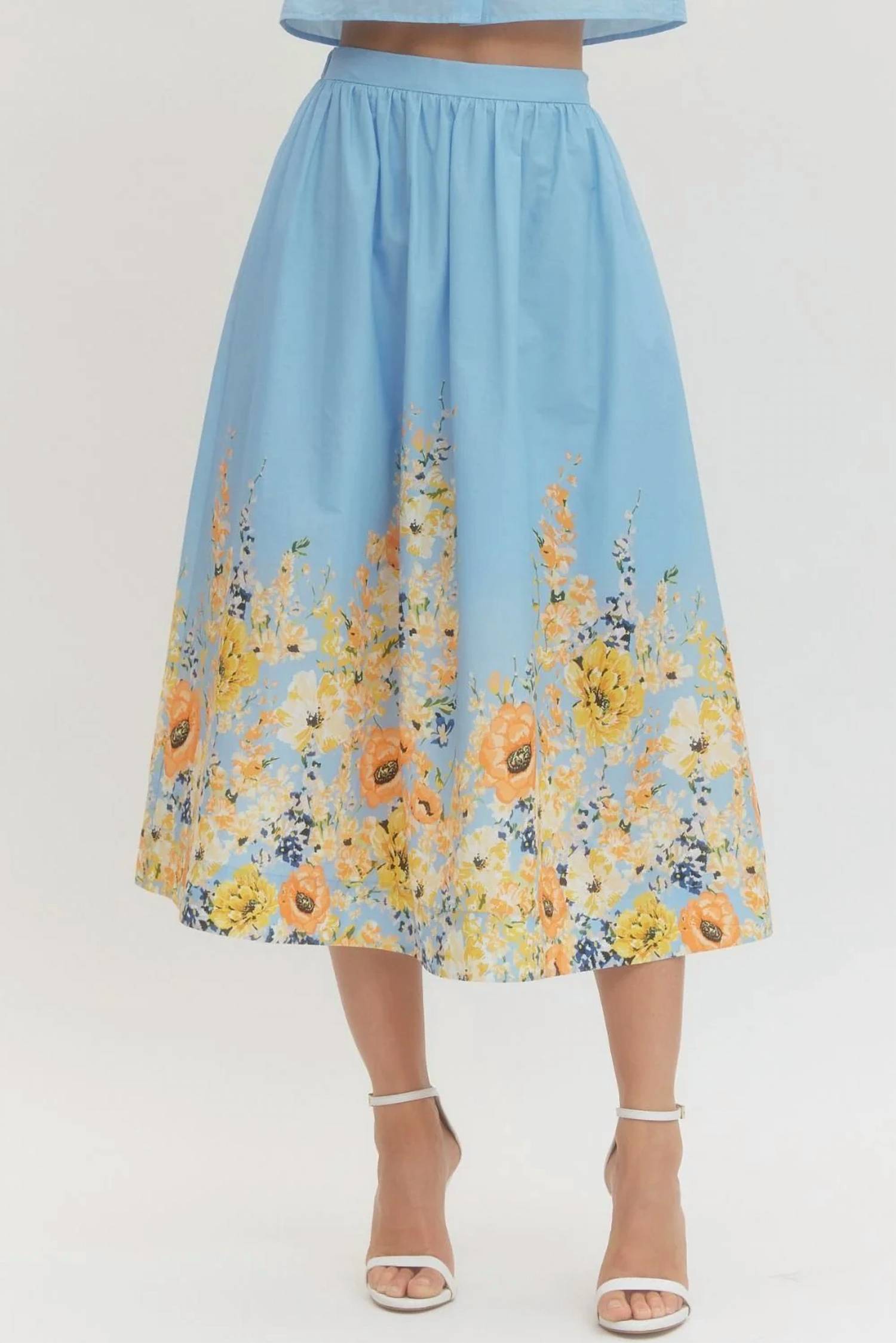 Entro - Flower Garden Midi Skirt