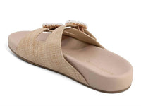 Koko + Palenki Women's Mia Flat Sandal in natural raffia - women's sandal - alternate view