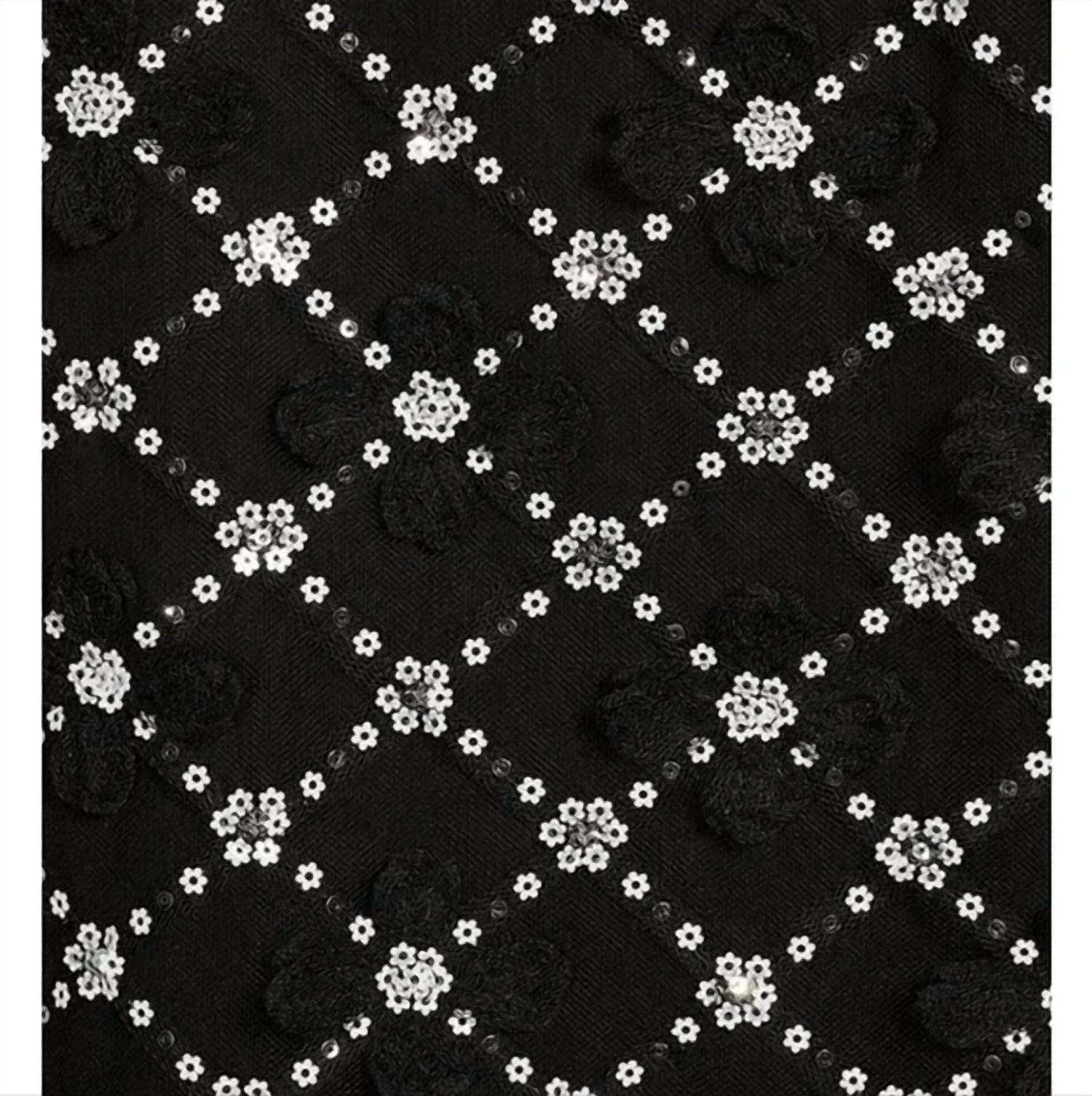 Abbey Glass - Rory Sequin Lattice Lace Top