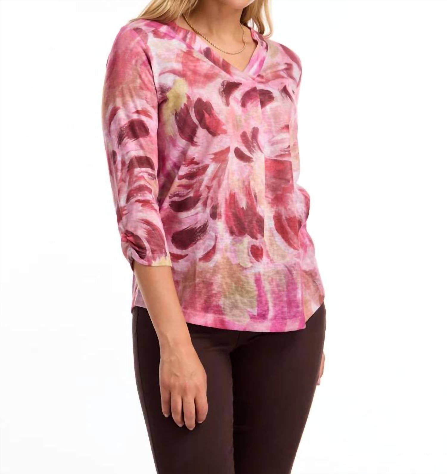 Fdj - Thana Three Quarter Sleeve V-neck Top