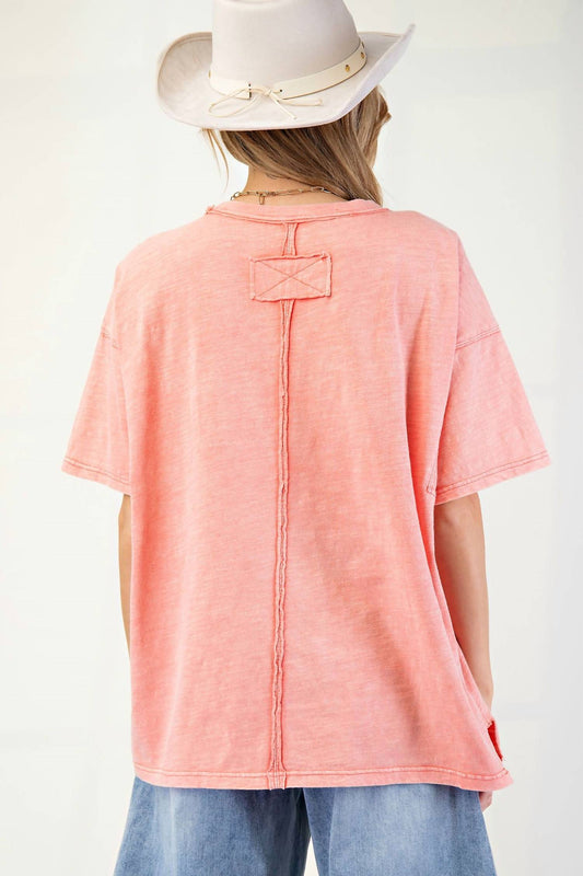 Easel - Love Patch Mineral Washed Slub Tee