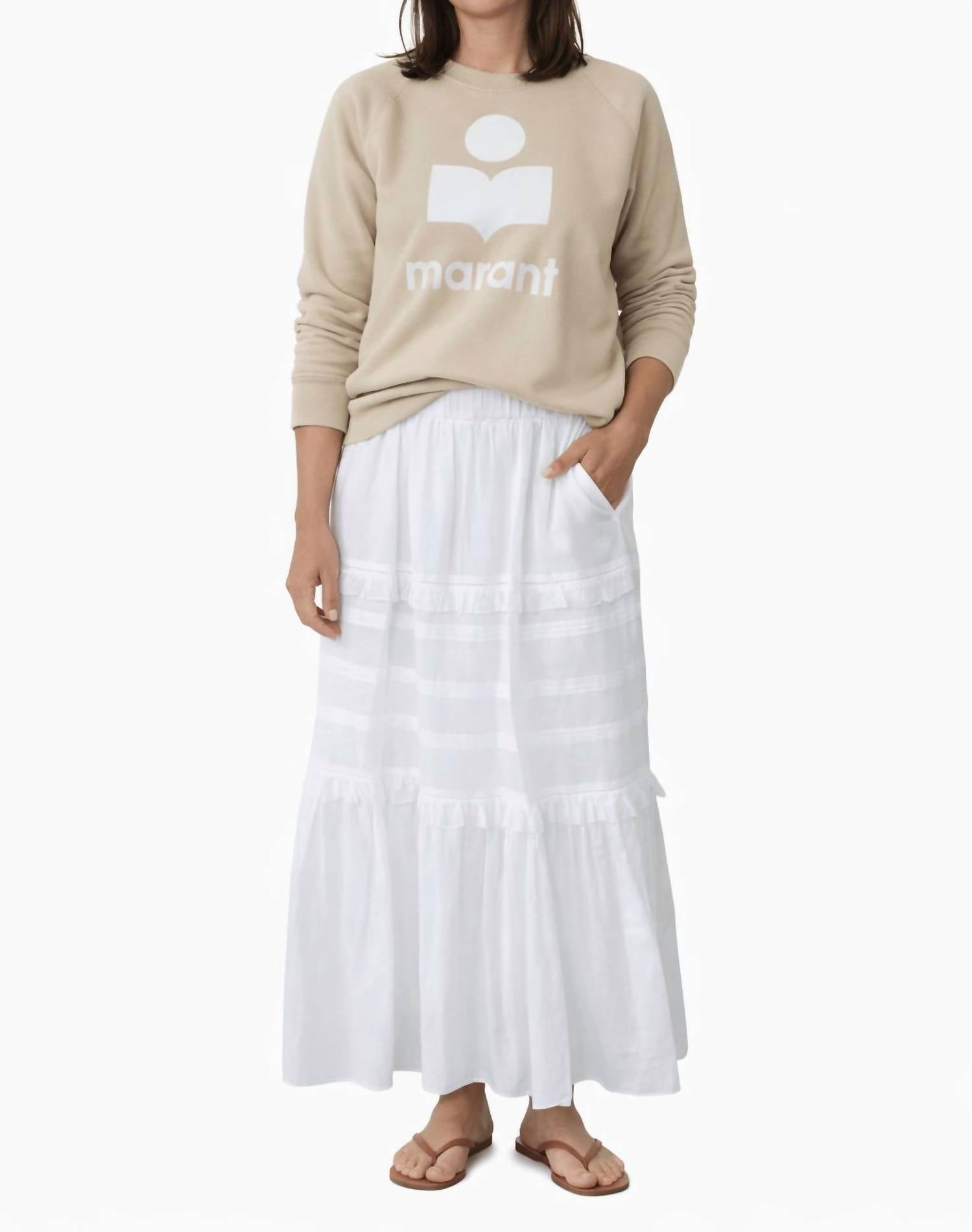 ISABEL MARANT Volodia Skirt in white - women's skirt