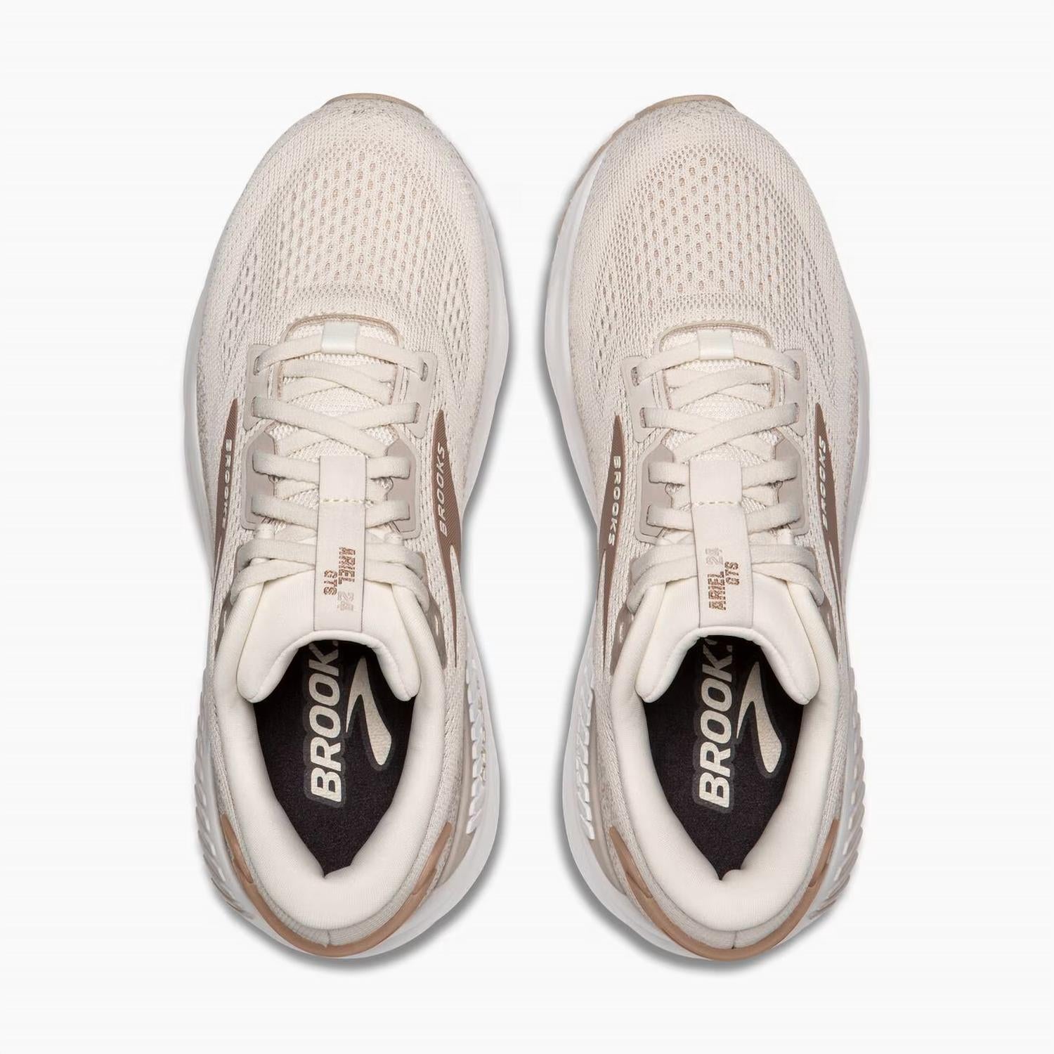 BROOKS Women's Ariel Gts 24 Running Shoes in coconut chataeu portabella - women's shoe - detail view