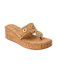 Jack Rogers Women's Mid-wedge Sandals in cork gold - women's sandal