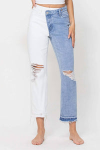 Vervet By Flying Monkey - Tinley Two Tone Jeans