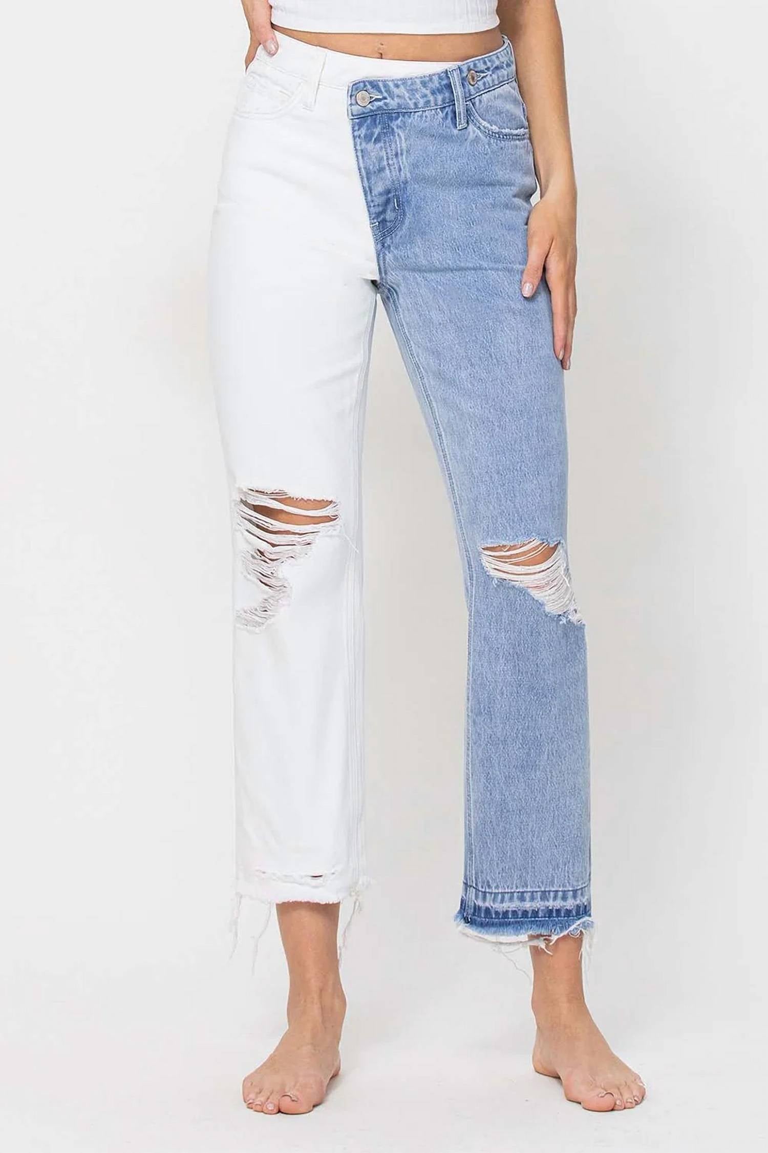 Vervet By Flying Monkey - Tinley Two Tone Jeans