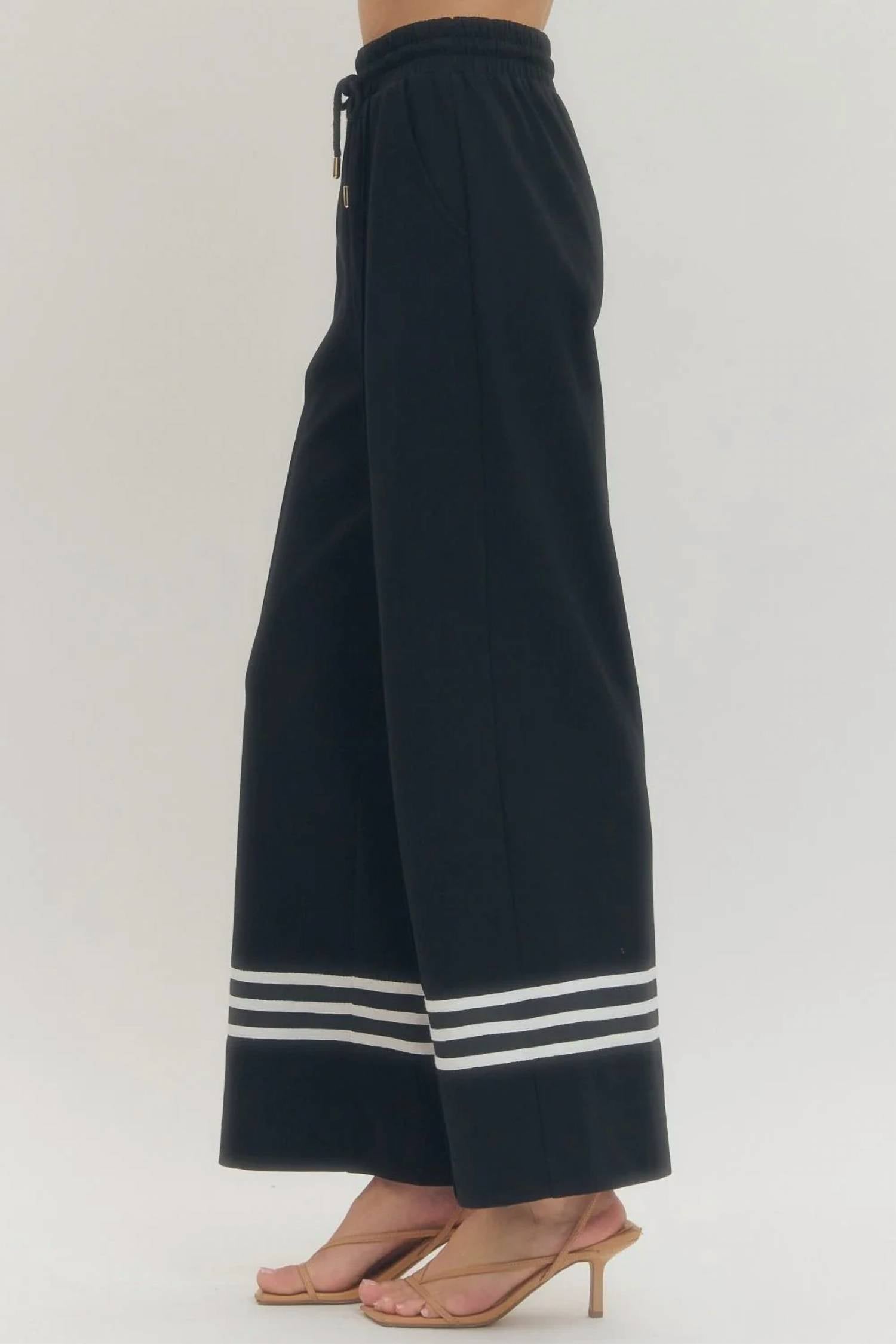 Entro - Trim Wide-Leg Pants