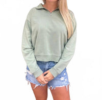 Double Zero - Half 1/4 Zip Pullover Sweatshirt