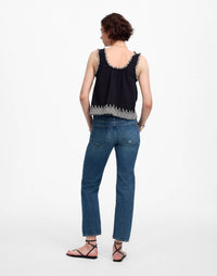 Madewell Dean Easy Straight Crop Jeans in labette wash - women's jeans - alternate view