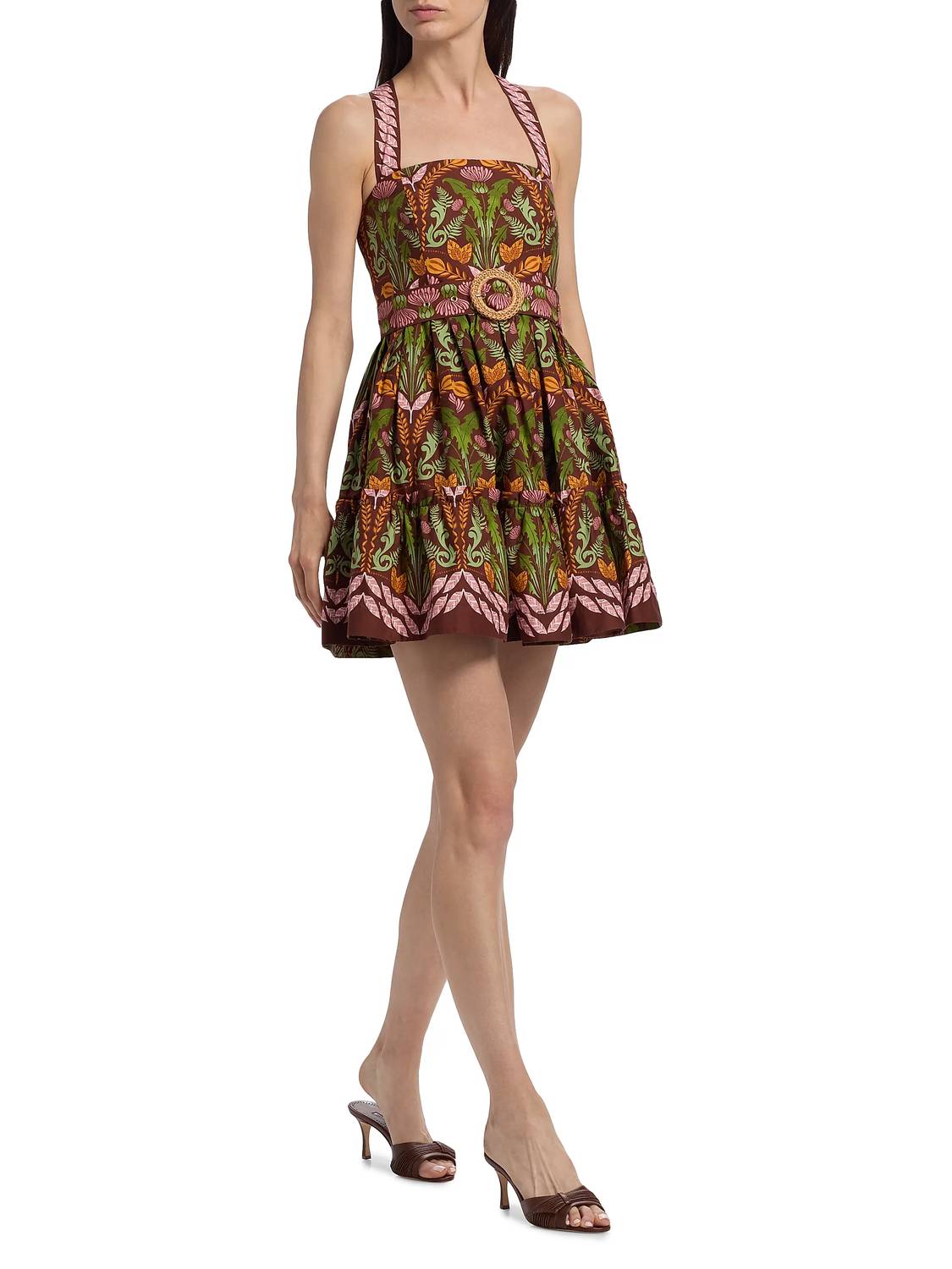 Cara Cara Julietta Mini Dress in brown - women's dress - view 4