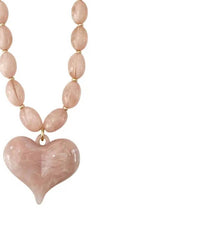 Gemelli - Women's Heart Beaded Necklace