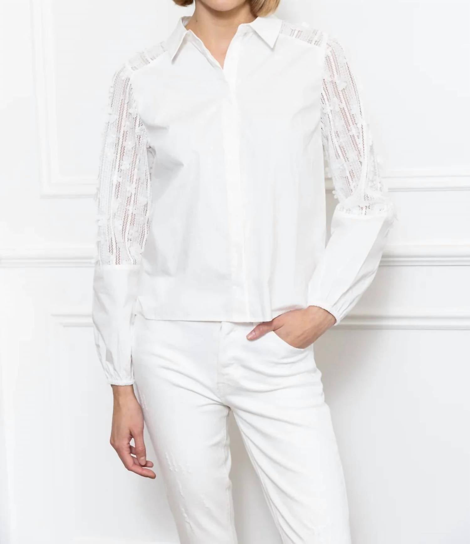 Zero Degrees Celsius - Mix Woven 3D Lace Shirt