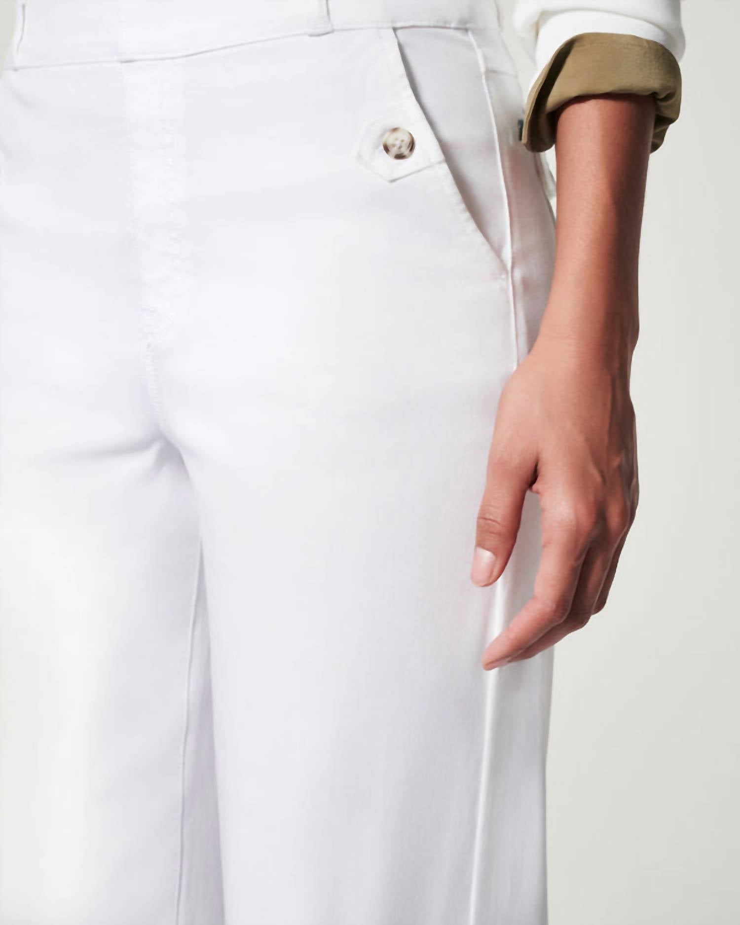 Spanx - Stretch Twill Cropped Wide Leg Pants