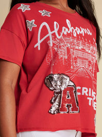 Stewart Simmons - Alabama 4th Quarter Sequin Tee