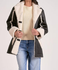 Elan - Fleece Lined Faux Leather Jacket