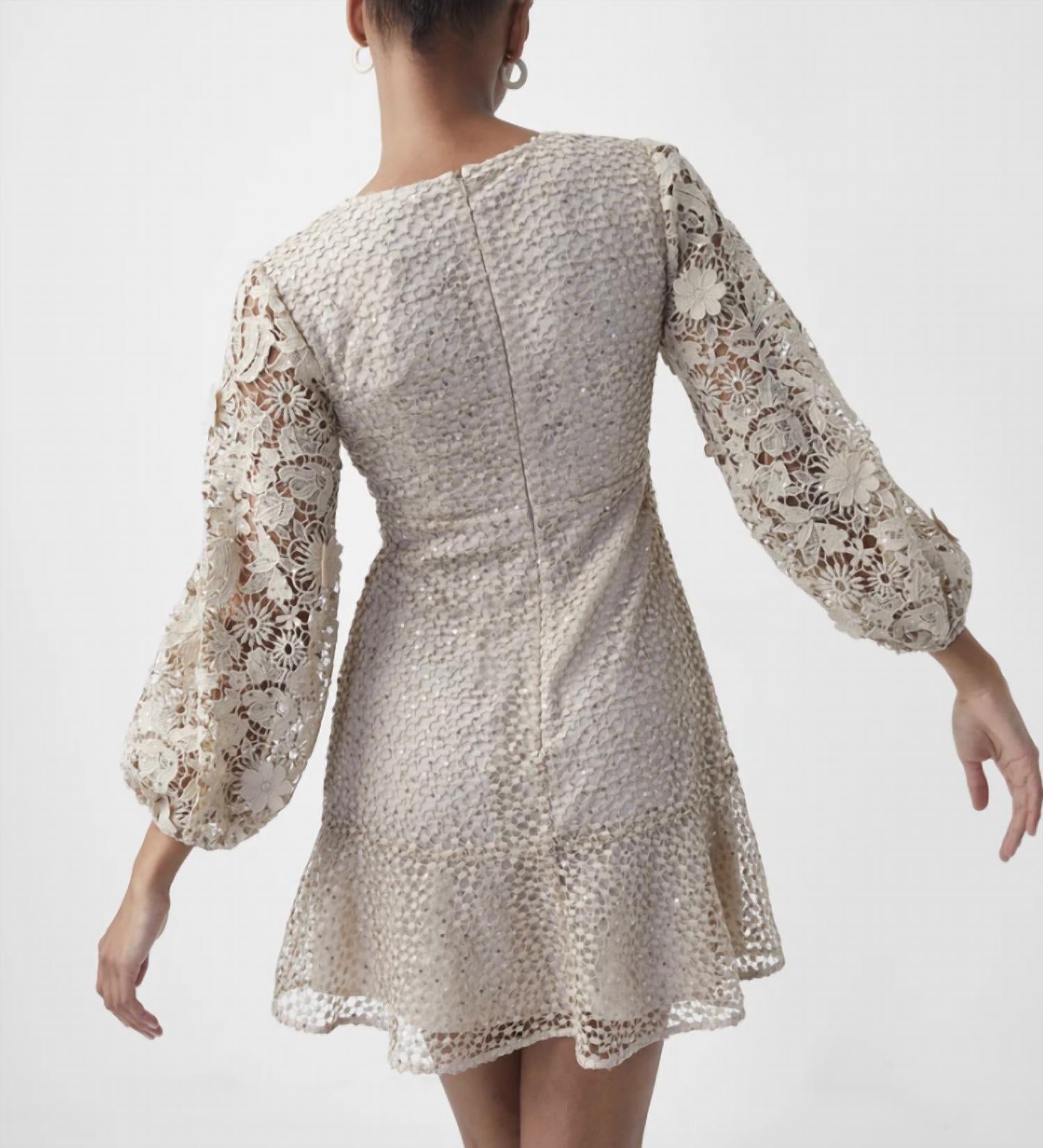 French Connection - Caballo Sequin V-neck Dress