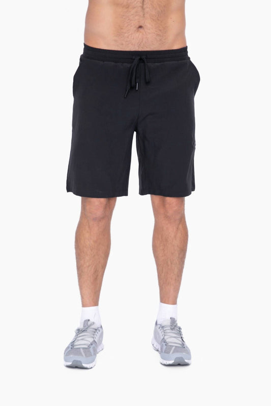 Mono B - Active Drawstring Shorts with Zippered Pouch