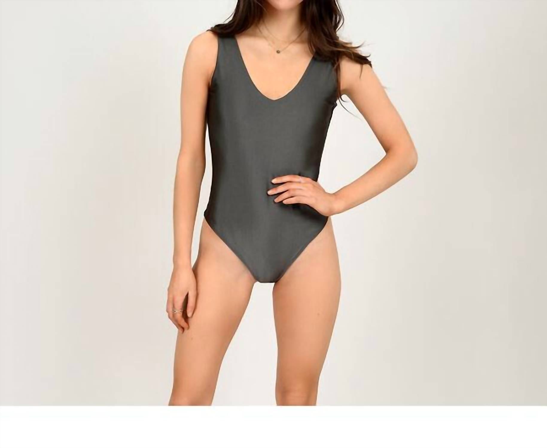 Rd International - Valentina V Neck Sleeveless Bodysuit