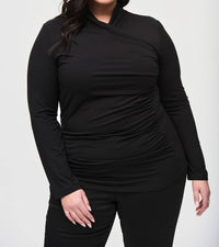 Joseph Ribkoff - COWL NECK RUCHED TOP