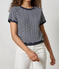 Lilla P - Women's Stitch Short Sleeve Sweater