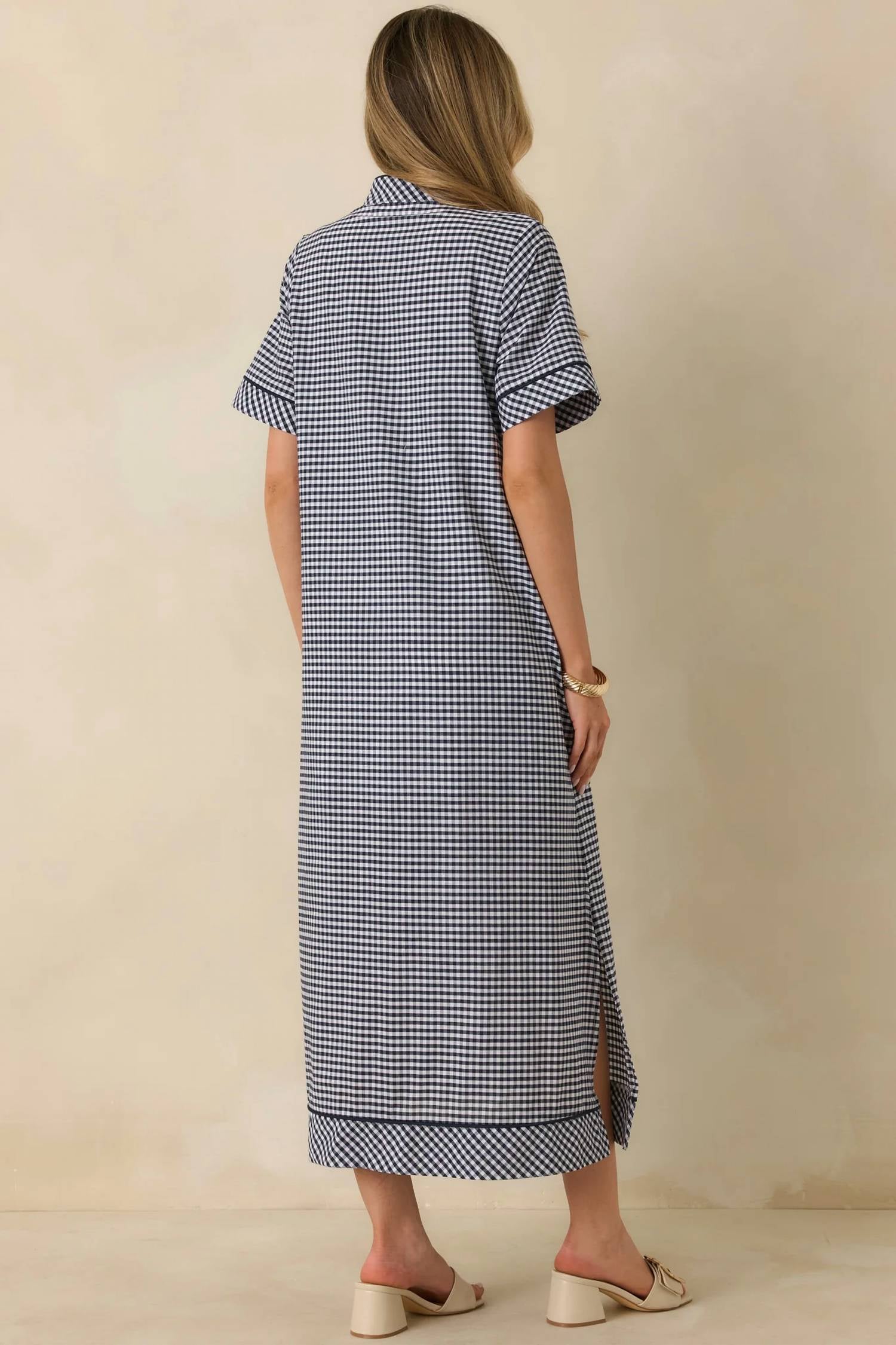 Entrousa - Women's Sleeveless Gingham Maxi Dress