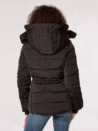 APRICOT Removable Hood Puffer Jacket in black - women's jacket - view 4