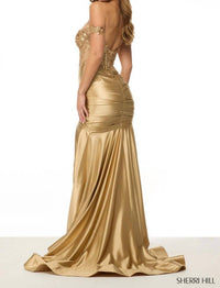 Sherri Hill - Off The Shoulder Gown With Sequin Lace Corset Bodice