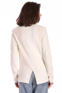 Minnie Rose - Cotton Blend Fitted Blazer
