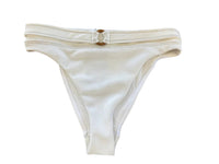 SUBOO Women's Kaia Super High Cut Bottom Bikini in ivory - women's swimwear