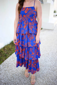 Entro - Print Tiered Maxi Dress