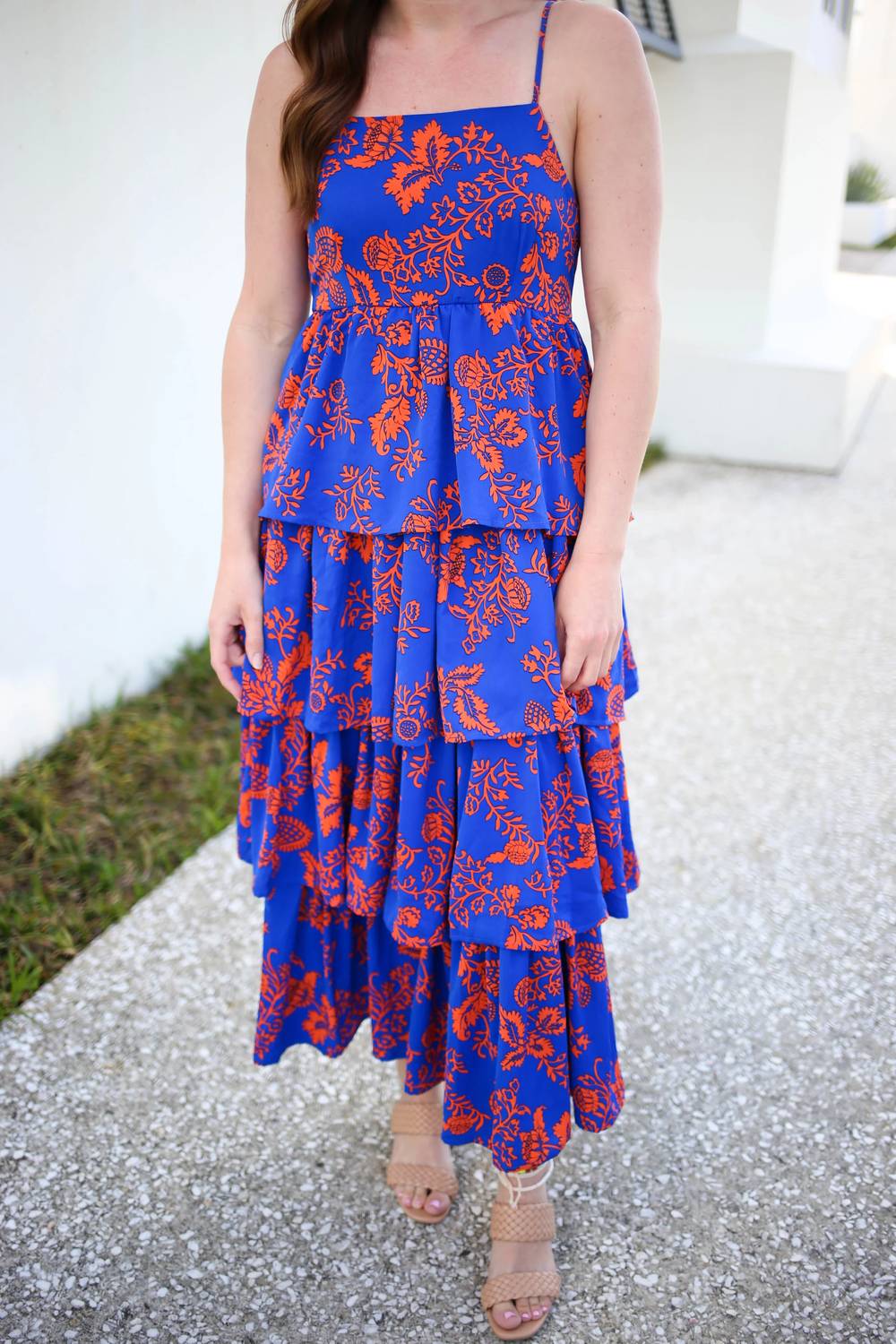 Entro - Print Tiered Maxi Dress