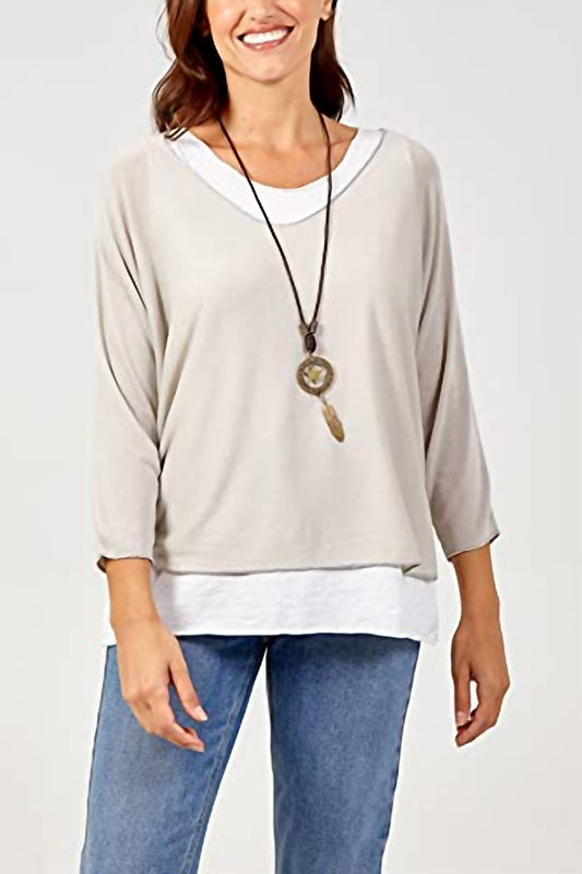 Catherine Lillywhite'S - Double Layer Summer Top with Necklace