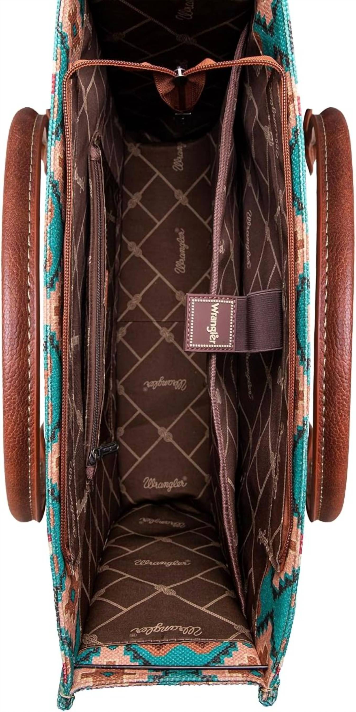 Wrangler - Women's Pattern Dual Sided Print Canvas Tote Bag