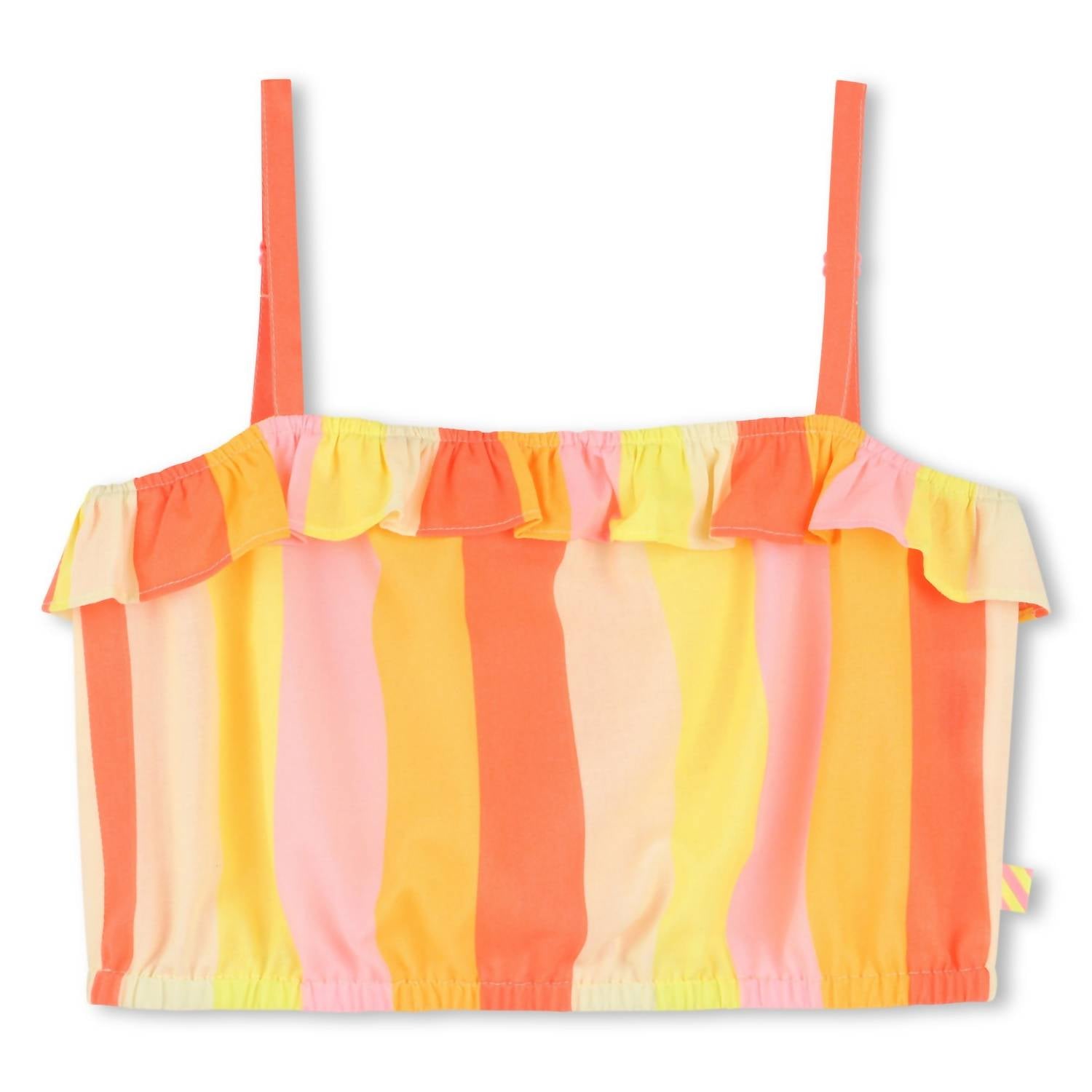 Billieblush Kids' Striped Tank Top in multicolor - kids' tank top - detail view
