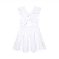 Posh Peanut - Girls Eyelet Tie Back Ruffled Twirl Dress