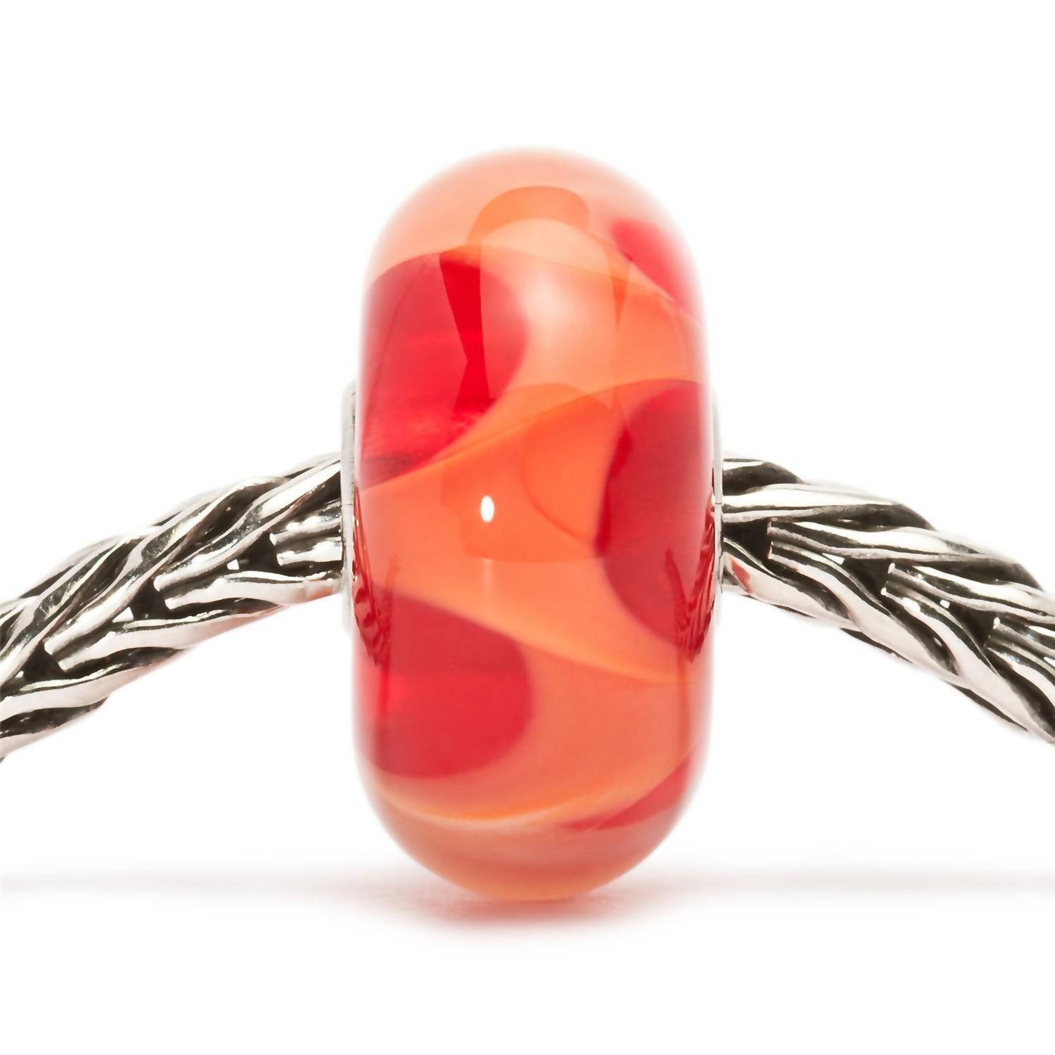 Trollbeads - Women's Coral Wave Glass Bead Charm