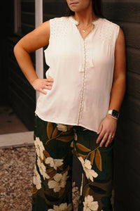 Dex - Beaded Trim Blouse