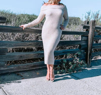 Lucy Paris - Fulton Off The Shoulder Knit Dress