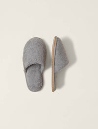 BAREFOOT DREAMS Unisex Cozychic Slipper in grey - women's shoe - detail view