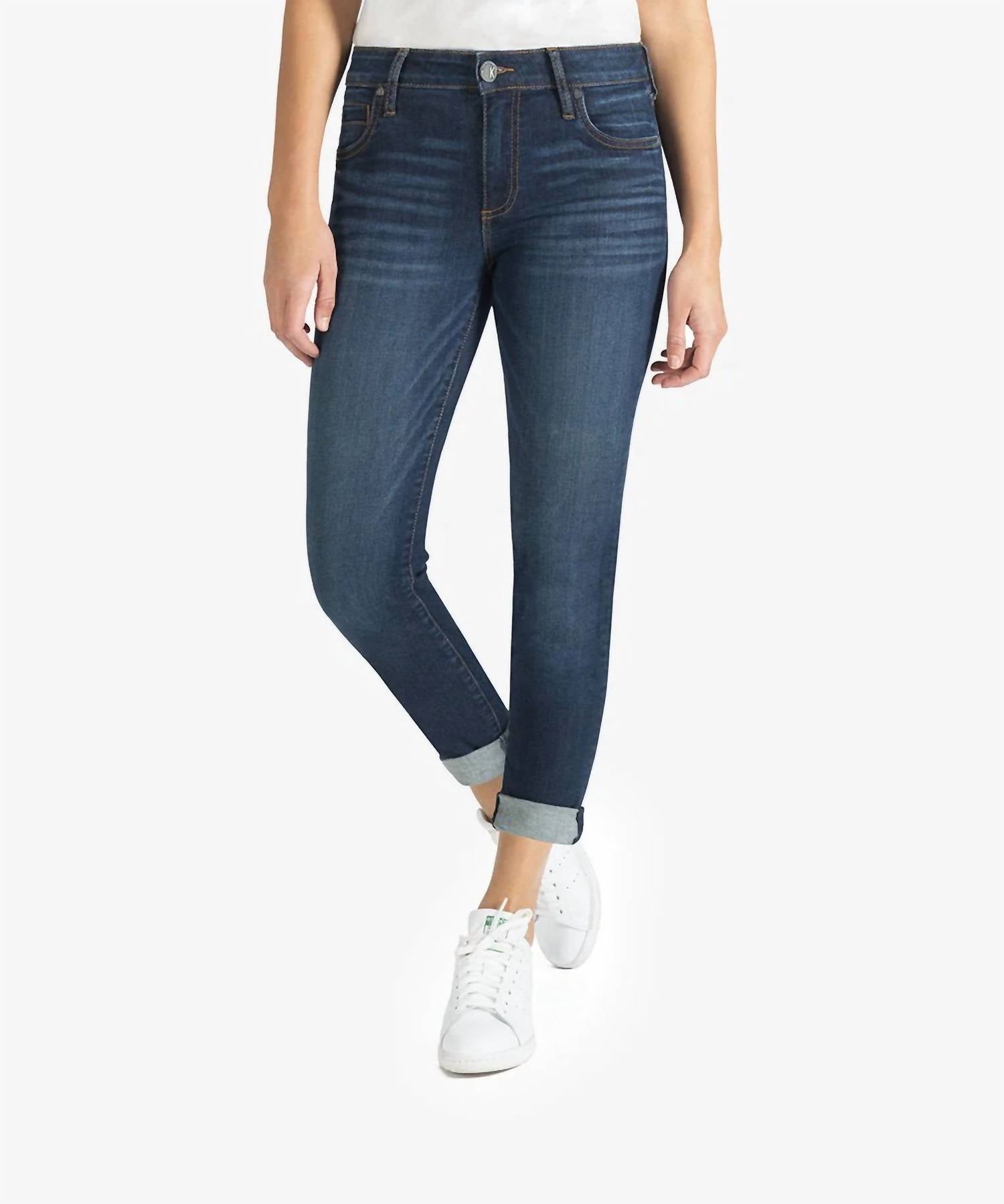 KUT FROM THE KLOTH Catherine Mid Rise Boyfriend Jean in abelia - women's jeans
