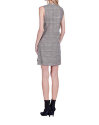 Joy Joy - V Neck Buttons Fitted Dress