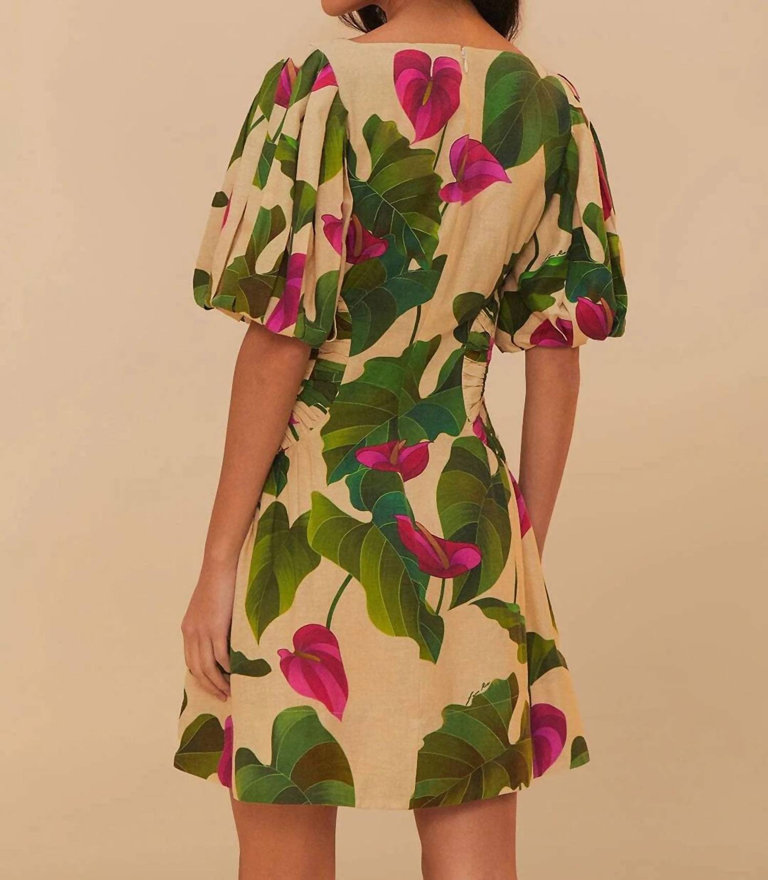 Farm Rio - Short Sleeve Square Neckline Dress