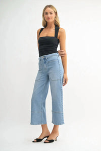 Just Black Denim - Kimberly Cropped Wide Leg Jeans