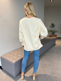 Carole Christian - Long Sleeve Cotton Blend Pullover