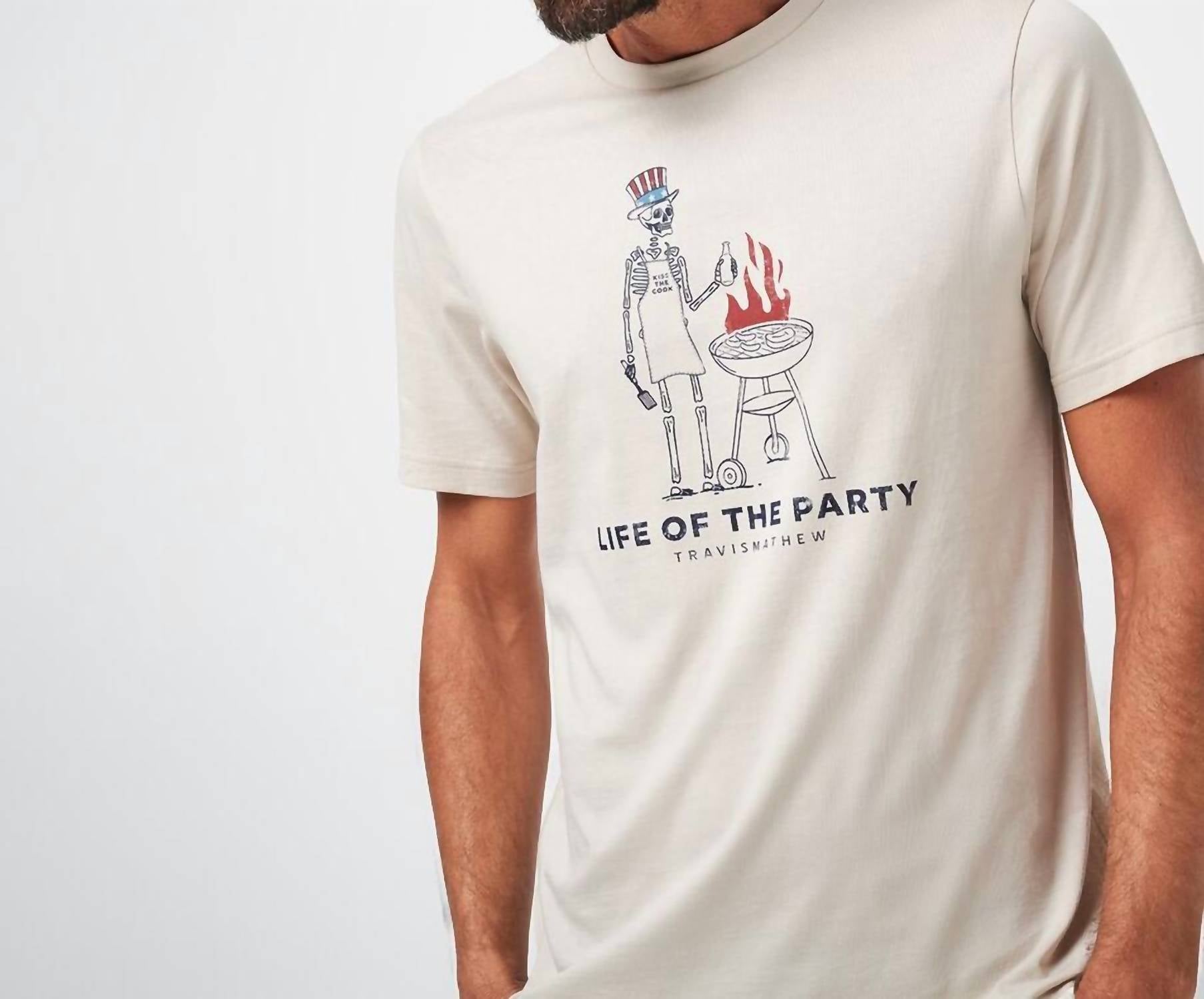 TravisMathew Grill And Thrill Short Sleeve Tee in italian sand - men's t-shirt - view 4