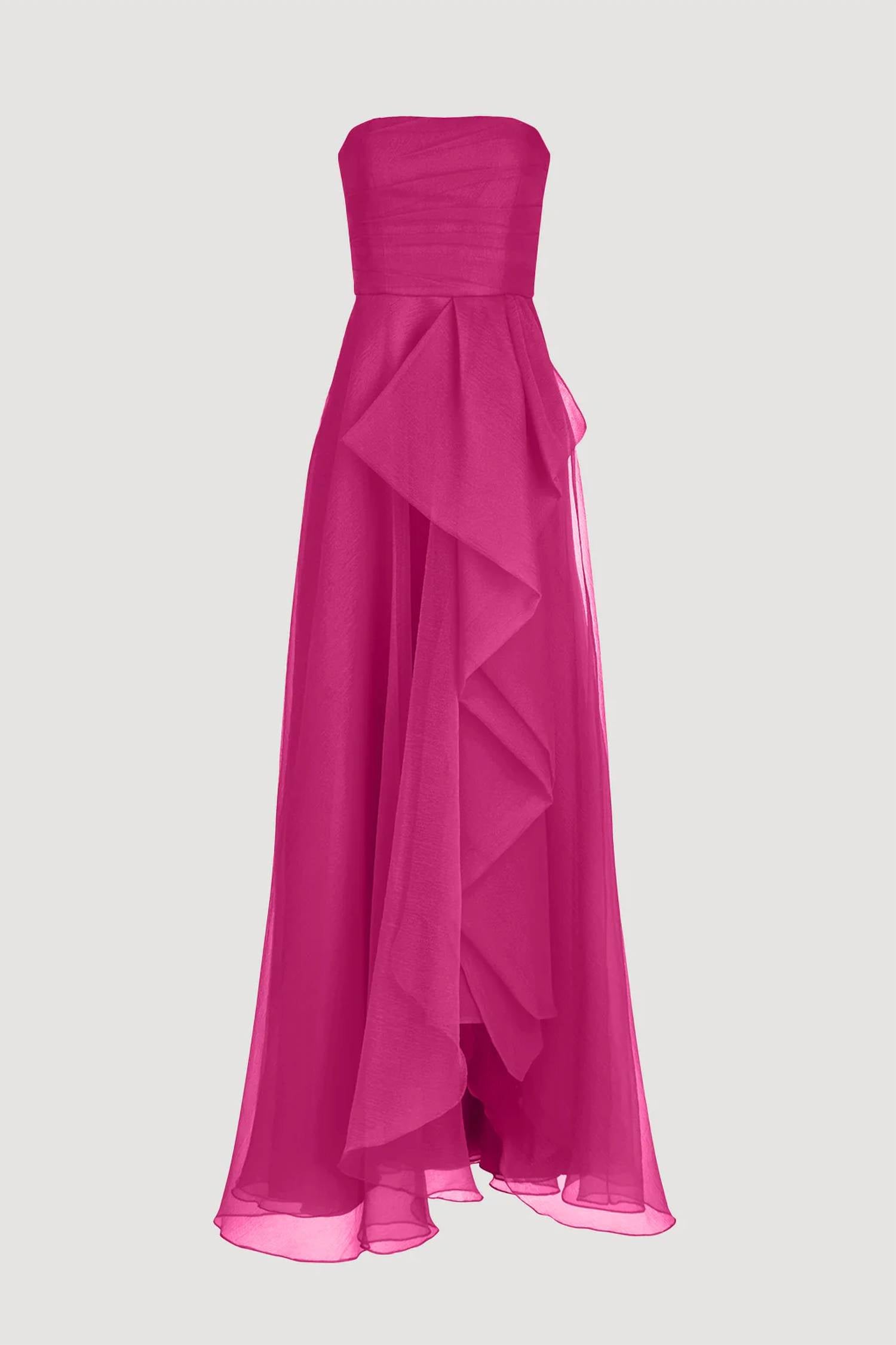 Theia - Teresa Strapless Draped Gown