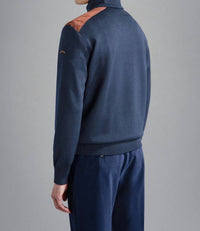 Paul & Shark - Men's Wool Zip Sweater With Corduroy Details