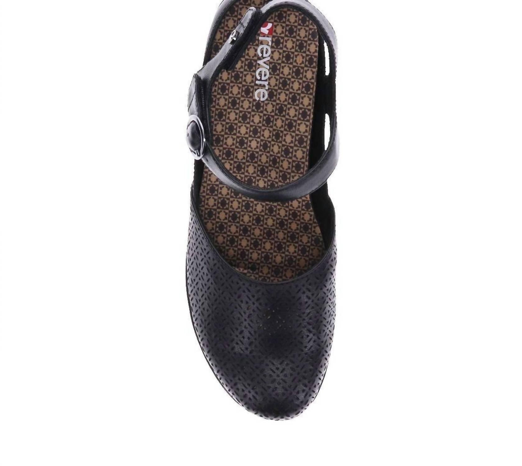 revere Women's Calabria Flat in black - women's flats - detail view